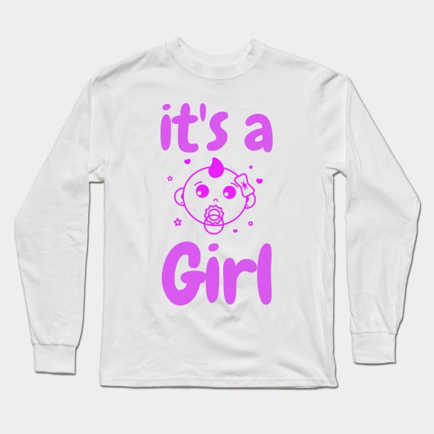 It's a Girl Long Sleeve T-Shirt by WR Merch Design